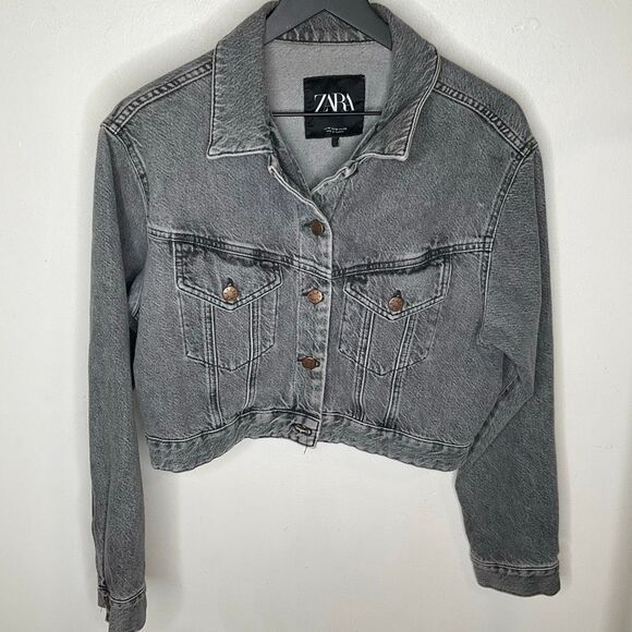 Zara Cropped Jean Jacket - Picture 3 of 7
